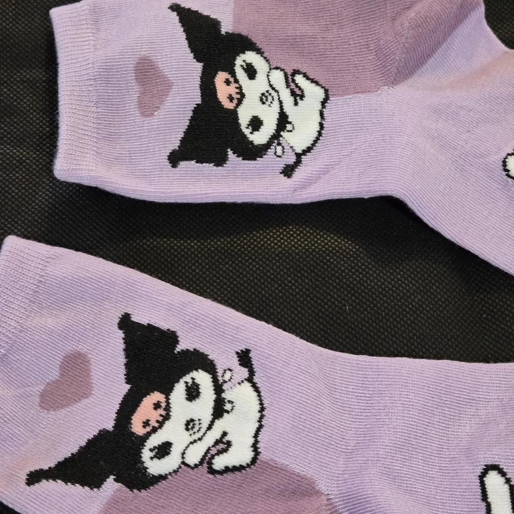 🍒🍒 Sanrio Kuromi Purple Ankle Socks